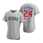 Chicago Cubs #24 Joc Pederson Gray MWATKINS Authentic Road Jersey