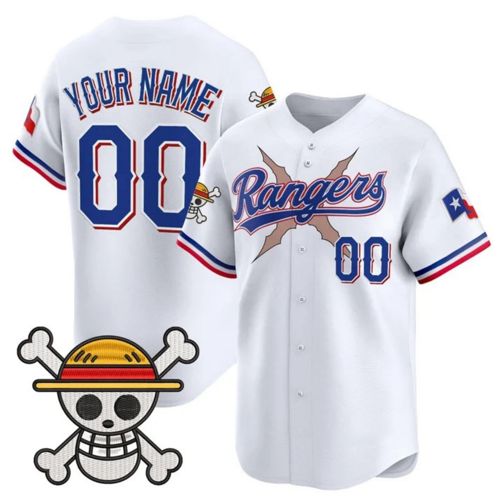 Custom Texas Rangers x One Piece White MWATKINS Vapor Premier Limited Jersey - Stitched