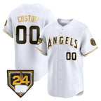 Custom Los Angeles Angels 2024 Spring Training Patch Vapor Premier Limited Jersey ¨C White Gold MWATKINS
