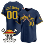 Custom Milwaukee Brewers x One Piece Navy MWATKINS Vapor Premier Limited Jersey - Stitched