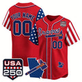 Custom Atlanta Braves America 250 Edition Vapor Premier Limited Red MWATKINS Stitched Jerseys