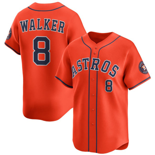 Houston Astros #8 Christian Walker Orange MWATKINS 2025 Alternate Limited Stitched Jersey