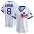 Chicago Cubs #8 Andre Dawson White MWATKINS Throwback Cooperstown Collection Limited Jersey