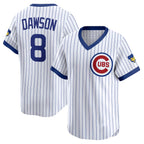 Chicago Cubs #8 Andre Dawson White MWATKINS Throwback Cooperstown Collection Limited Jersey