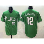 Philadelphia Phillies #12 Kyle Schwarber Green MWATKINS Limited Stitched Jersey