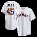 Houston Astros #45 Tatsuya Imai White MWATKINS Home Replica Jersey