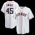 Houston Astros #45 Tatsuya Imai White MWATKINS Home Replica Jersey