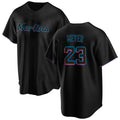 Miami Marlins #23 Max Meyer Black MWATKINS Cool Base Stitched Jersey