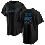 Miami Marlins #23 Max Meyer Black MWATKINS Cool Base Stitched Jersey