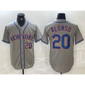 New York Mets #20 Pete Alonso Grey MWATKINS Stitched Jersey