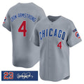 Chicago Cubs #4 Pete Crow-Armstrong Gray MWATKINS 'Ryne Sandberg Tribute' Vapor Limited V3 Stitched Jersey