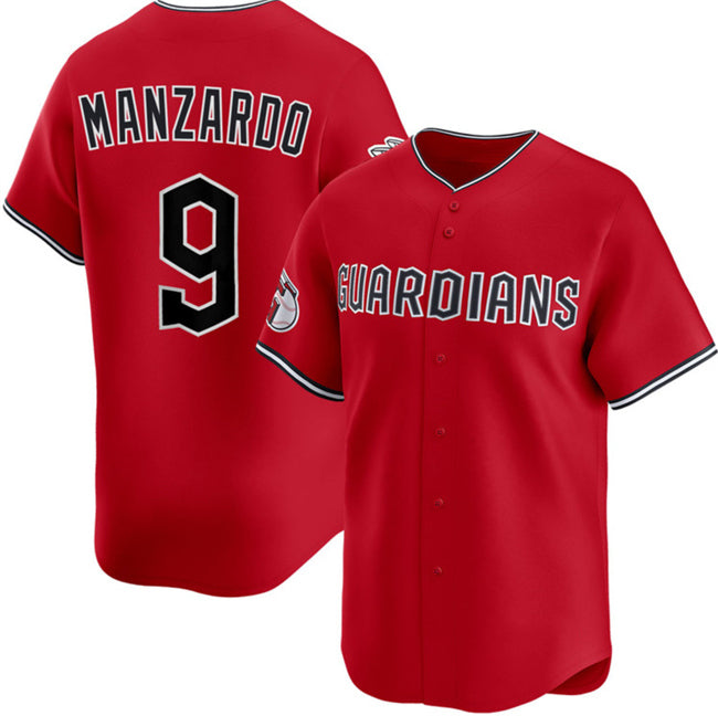 Cleveland Guardians #9 Kyle Manzardo Red MWATKINS Alternate Limited Stitched Jersey