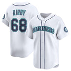 Seattle Mariners #68 George Kirby White MWATKINS Home Limited Stitched Jersey