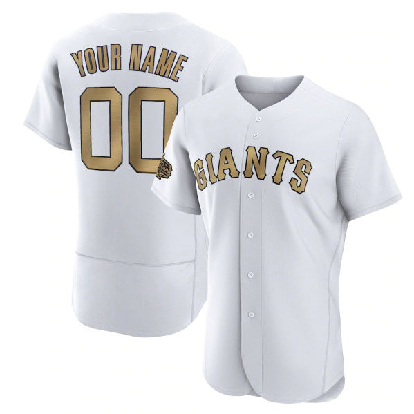 Custom San Francisco Giants Active Player White MWATKINS 2022 All-Star Flex Base Stitched Jersey