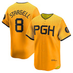 Pittsburgh Pirates #8 Willie Stargell Gold MWATKINS City Connect Limited Player Jersey