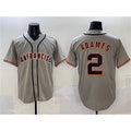 San Francisco Giants #2 Willy Adames Gray MWATKINS Cool Base Stitched Jersey 2