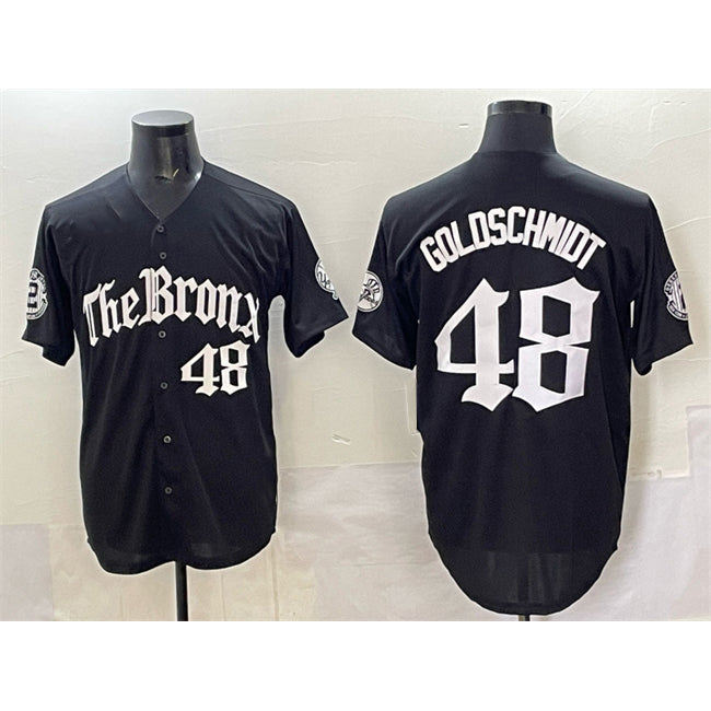 New York Yankees #48 Paul Goldschmidt Black MWATKINS 'Gothic Legacy Edition' Vapor Premier Limited Stitched Jersey