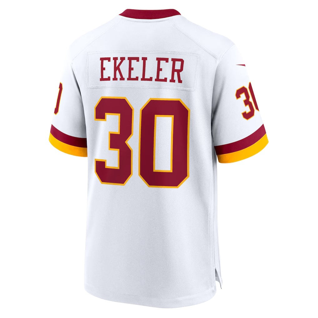 W.Commanders #30 Austin Ekeler White MWATKINS Game Jersey