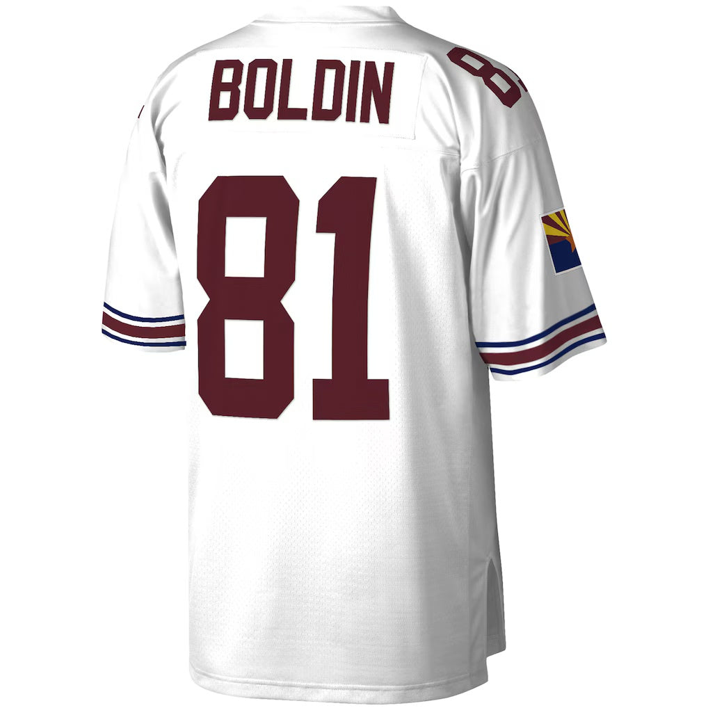 A.Cardinals #81 Anquan Boldin Mitchell & Ness White MWATKINS Legacy Replica Jersey