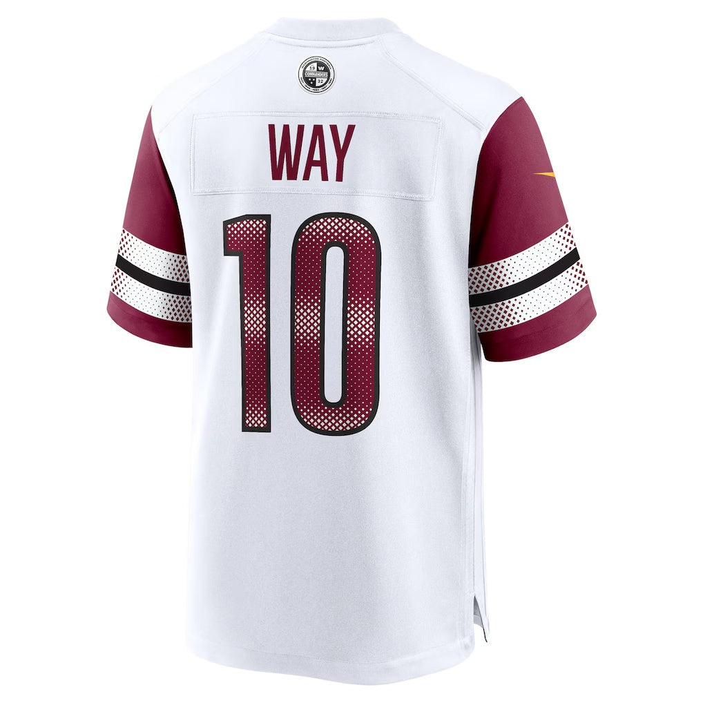 W.Commanders #10 Tress Way White MWATKINS Game Jersey