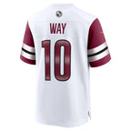 W.Commanders #10 Tress Way White MWATKINS Game Jersey