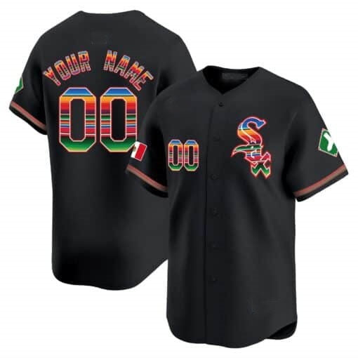 Custom Chicago White Sox Mexico Vapor Premier Limited Jersey V2- Black MWATKINS