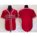 Philadelphia Phillies Blank Red MWATKINS Cool Base Stitched Jersey