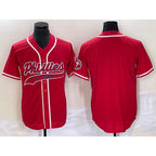 Philadelphia Phillies Blank Red MWATKINS Cool Base Stitched Jersey