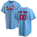 Custom St. Louis Cardinals Light Blue MWATKINS Alternate Replica Jersey