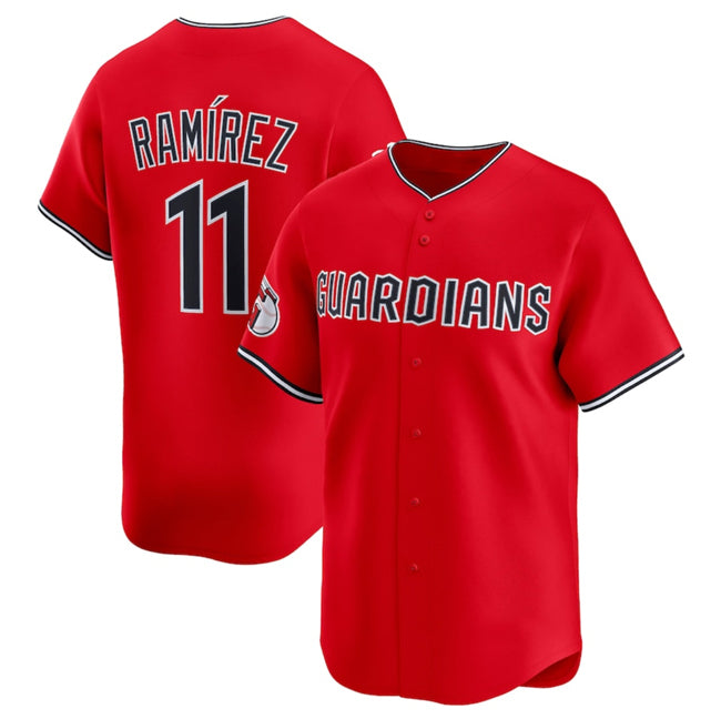 Cleveland Guardians #11 Jose Ramirez Red MWATKINS Alternate Limited Stitched Jersey