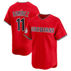 Cleveland Guardians #11 Jose Ramirez Red MWATKINS Alternate Limited Stitched Jersey