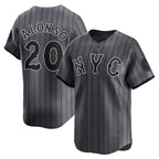 New York Mets #20 Pete Alonso Graphite MWATKINS 2024 City Connect Limited Player Jersey
