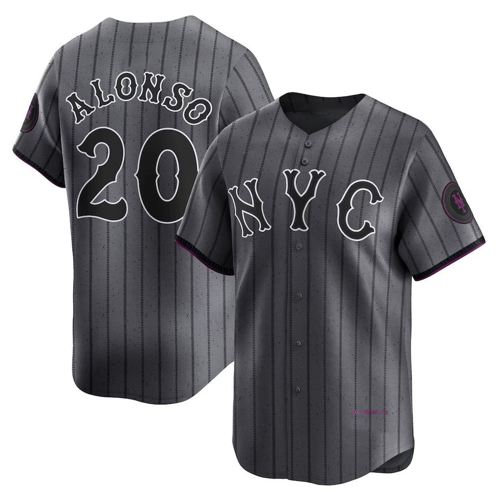New York Mets #20 Pete Alonso Graphite MWATKINS 2024 City Connect Limited Player Jersey