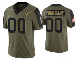 Custom A.Cardinals Olive MWATKINS ACTIVE PLAYER 2021 Salute To Service Limited Stitched Jersey