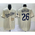Minnesota Twins #26 Max Kepler Number Cream MWATKINS 2022 City Connect Cool Base Stitched Jersey
