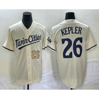 Minnesota Twins #26 Max Kepler Number Cream MWATKINS 2022 City Connect Cool Base Stitched Jersey