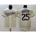 Minnesota Twins #25 Byron Buxton 2023 Cream MWATKINS Flex Base Stitched Jersey