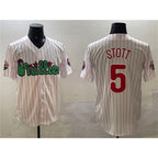 Philadelphia Phillies #5 Bryson Stott White MWATKINS Phanatic Cool Base Stitched Jersey