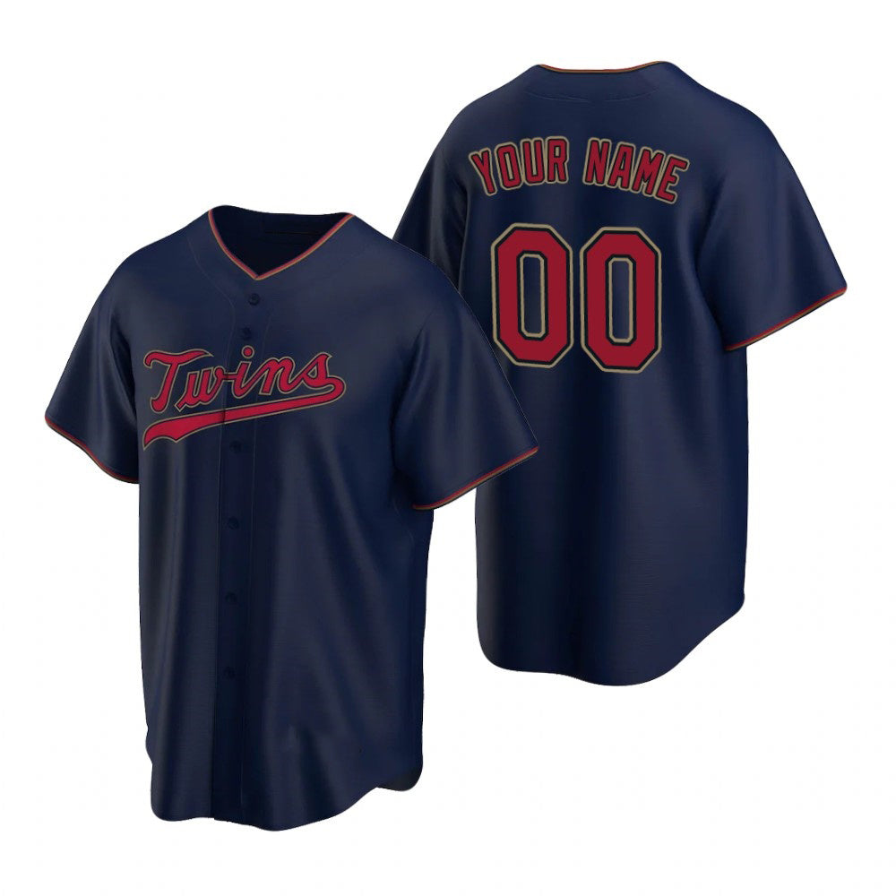 Custom Minnesota Twins Navy MWATKINS 2020 Stitched Cool Base Jersey