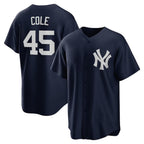 New York Yankees #45 Gerrit Cole Navy MWATKINS Alternate Replica Player Name Jersey