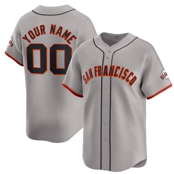Custom San Francisco Giants Active Player Gray MWATKINS Away Limited Stitched Jersey