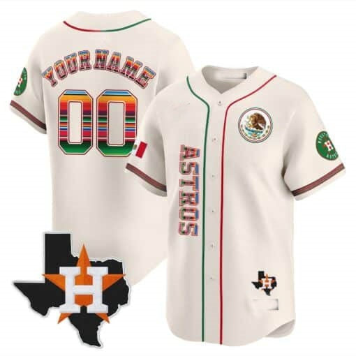 Custom Houston Astros Mexico Vapor Premier Limited Jersey V4 ¨C Cream MWATKINS