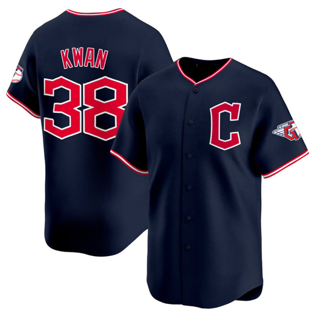 Cleveland Guardians #38 Steven Kwan Navy MWATKINS 2025 Alternate Limited Stitched Jersey