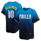Philadelphia Phillies #10 J.T. Realmuto Navy MWATKINS City Connect Limited Jersey