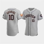 Houston Astros #10 Yuli Gurriel Gray MWATKINS 60th Anniversary Flex Base Stitched Jersey