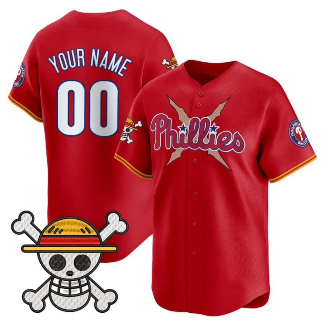 Custom Philadelphia Phillies x One Piece Red MWATKINS Vapor Premier Limited Jersey - Stitched