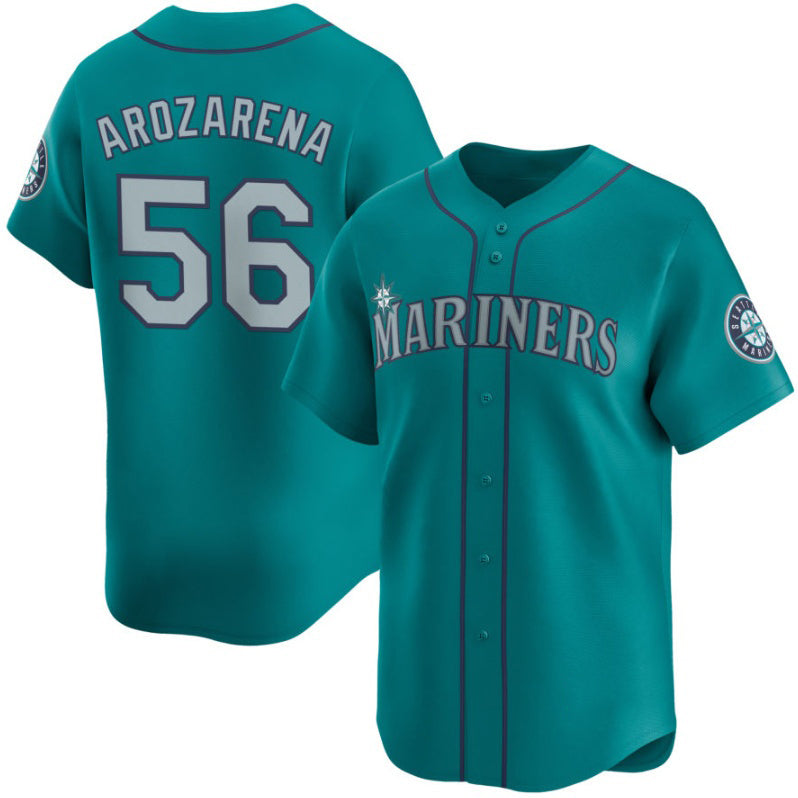 Seattle Mariners #56 Randy Arozarena Aqua MWATKINS Alternate Limited Stitched jersey