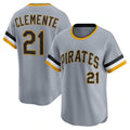 Pittsburgh Pirates #21 Roberto Clemente Gray MWATKINS Throwback Cooperstown Collection Limited Jersey