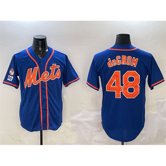 New York Mets #48 Jacob DeGrom Royal MWATKINS 2025 Spring Training Cool Base Stitched Jersey