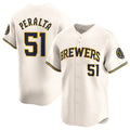 Milwaukee Brewers #51 Freddy Peralta Cream MWATKINS Limited Stitched Jersey